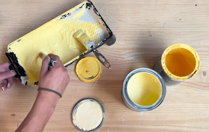 pintura para mesitas amarillas